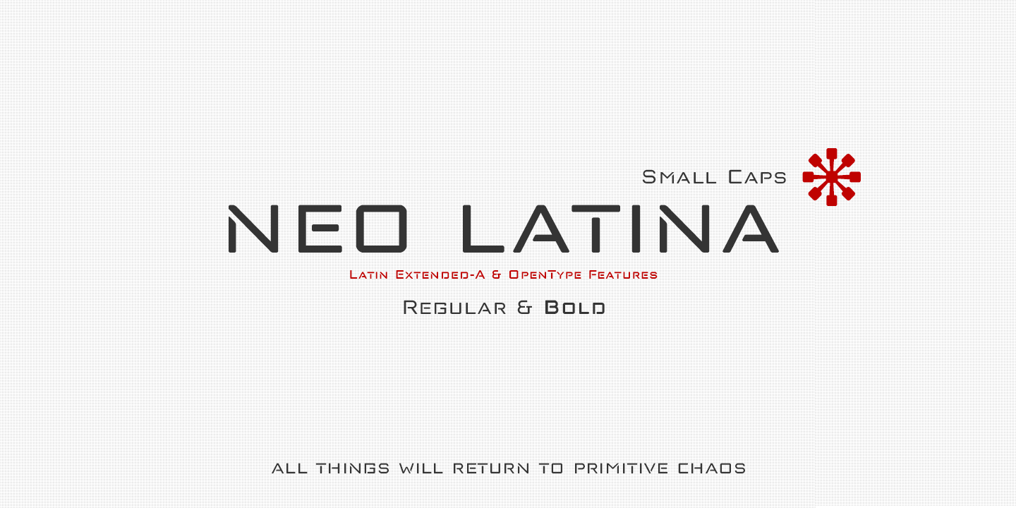 Пример шрифта Neo Latina Latina